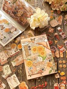 1 Pack Of 20 Pcs Coffee, Food, Flower, Book, Life Decorative Stickers, Scrapbooking Materials School Supplies - DT1356 - View 3