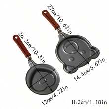 1 chảo rán trứng hoạt hình sáng tạo, chảo rán hình trái tim cho bé, chảo rán bánh kếp và bánh mì kẹp thịt chống dính, dụng cụ nấu trứng tự làm. - Xem 9