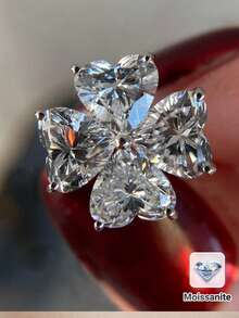 Bông tai bạc S925 đính đá Moissanite 3 carat, thích hợp làm quà tặng Ngày của Mẹ, đám cưới, dự tiệc. - Nhiều màu - Xem 1