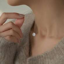 Mặt dây chuyền hình dây câu cá bằng bạc Sterling cao cấp đính kim cương, kiểu dáng vô hình, thời trang, thanh lịch, giản dị, cổ điển, thiết kế đơn giản, phù hợp cho cả nam và nữ, thích hợp làm quà sinh nhật, kỷ niệm, ngày Valentine, ngày của Mẹ, quà năm mới, kèm hộp quà. - 2 carat - Xem 5