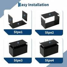 Caja de almacenamiento exterior impermeable de 120 galones - Baúl de terraza duradero moldeado por soplado - Tapa bloqueable asistida por varilla de gas - Organizador de patio para herramientas de jardín, cojines, flotadores de piscina - Blanco (Varilla de gas) - Negro - Ver 3