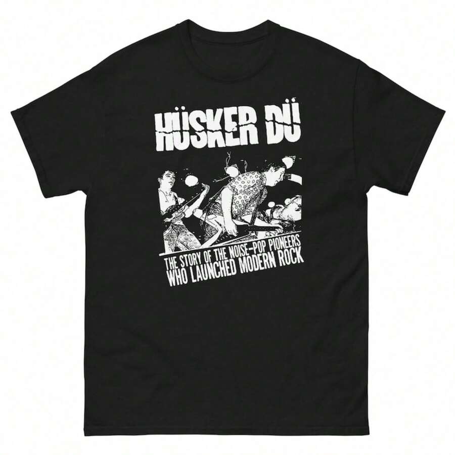 AmeriC1An punk R1OCk band M1en's cla1ssic T1EEFor woman shirt Camiseta 100% Algodón Unisex - Playera Casual Premium de Corte Cómodo - Negro - Ver 1