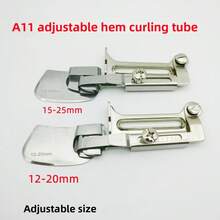 2pcs Universal Adjustable Hem Presser Feet, Suitable For 15-25mm And 12-20mm Hemming, Universal Sewing Accessories For Straight Stitch Sewing Machines, Durable DIY Home Sewing Tools - Multicolor - View 7