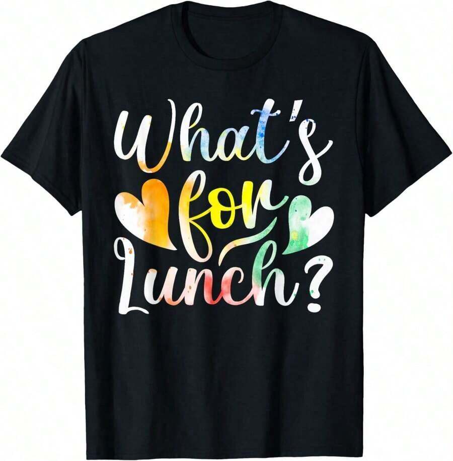 GiftGiftLunch Camiseta de Trabajadora de Cafetería con Moño Desordenado SoftSoft - Negro 3 - Ver 1