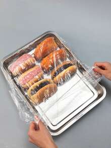 100/50/20/5-teiliges Set großer Lebensmittel-Tablettabdeckungen, Lebensmittel-Staubschutzabdeckungen, Grilltablett-Lebensmittelmatten, Kuchen- und Keks-Frischhaltefolie, transparente Deckel, essenzielle Aufbewahrungsprodukte für Restaurants, Küche, Kuchenräume, Geschenke, Reise, Camping, Grillzubehör - Übersicht 5