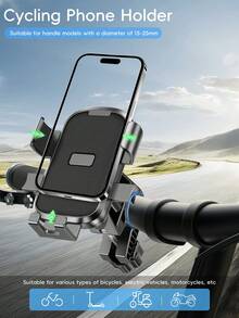 1 pieza Soporte universal para teléfono de bicicleta - Soporte giratorio 360° ajustable para GPS apto para ciclismo y senderismo - Para todos los teléfonos inteligentes - Accesorio esencial para bicicleta - Multicolor - Ver 3