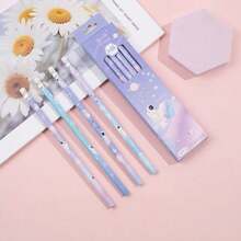 Bộ 12/24 bút chì gỗ than chì HB họa tiết thiên hà màu pastel, kèm hộp quà, ngòi viết trơn tru, thích hợp cho việc viết nhật ký, ghi chú, phác thảo, vẽ, lập kế hoạch, văn phòng phẩm, thiết kế phi hành gia vũ trụ thẩm mỹ, dụng cụ nghệ thuật sáng tạo, quà tặng giáo viên, quà tặng ngày lễ. - Tròn - Xem 4