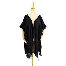 -Border Ruffled Cardigan Shawl Women, European And American Swimsuit, Loose Sunscreen Beach Bikini Cover-Up - 白色 - 查看 5