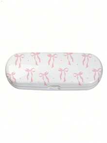 Bow & Heart Print Eyeglass Case, Ins Style Glasses Storage Box, Multi-Functional Storage Box, Fashion Eyewear Case, Innovative Minimalist Design, Portable Waterproof Dustproof, Suitable For Glasses And Prescription Glasses, Protective Eyewear Storage Box, Unisex Glasses Organizer - Multicolor - View 12