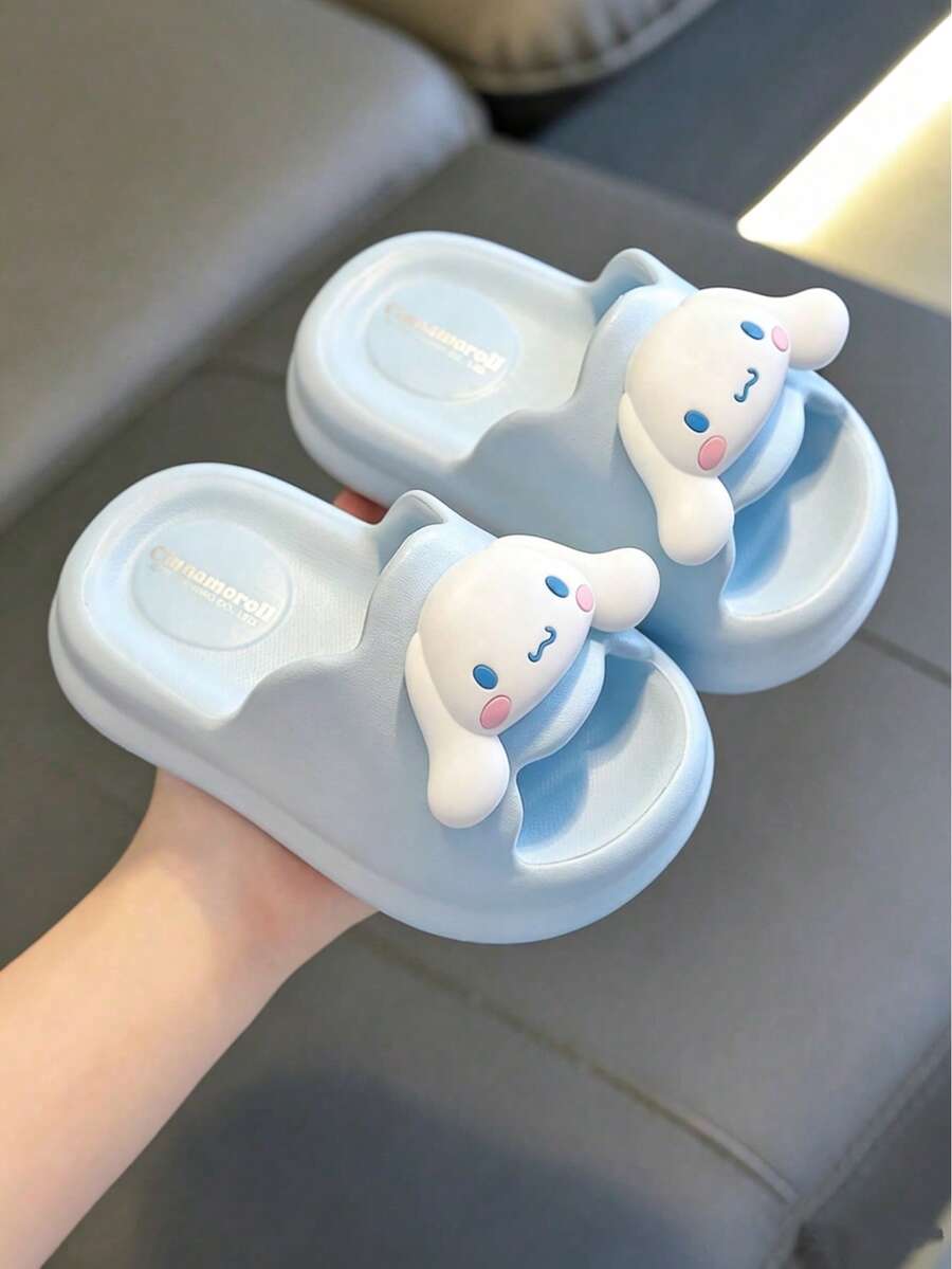 SANRIO 1 par de chanclas de baño de verano para niños, sandalias antideslizantes para la ducha para niñas pequeñas y niñas