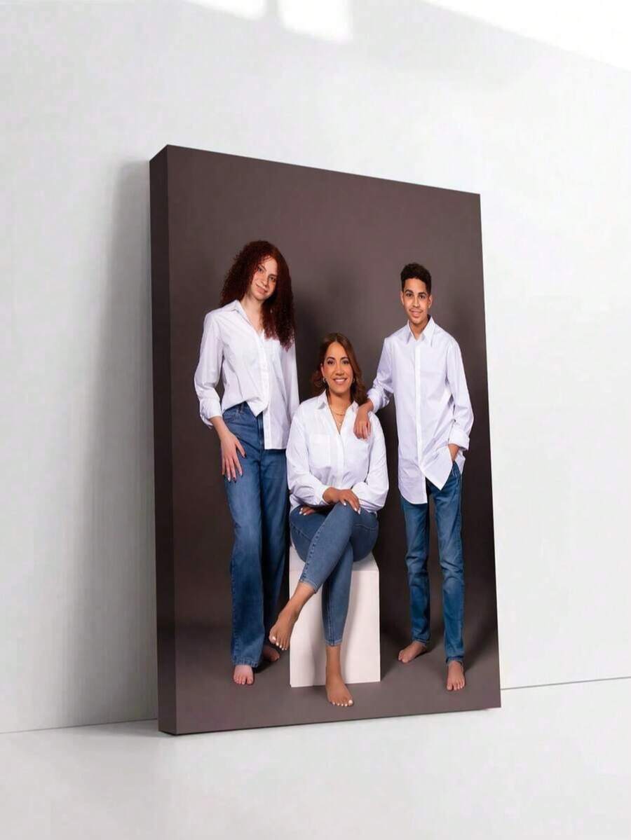 1pc Customized Canvas Wall Art, Frameless Poster, Comfortable Indoor Framed Canvas, Room Decor, Wedding Memento, Mother's Day Gift, Father's Day Gift, Personalized Commemorative Gift, Suitable For Graduation, Wedding And Other Occasions