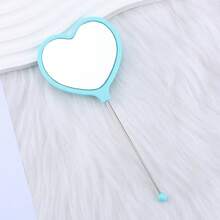 10pcs Creative Beaded Heart-Shaped Handle Mirrors, Multi-Color Handheld Makeup Mirrors, Portable Compact Mirrors. Handmade Decorated Mirrors, Suitable For Jewelry Making, Gifts For Teenagers And Adults - Multicolor - View 3