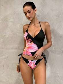 Conjunto de bikini a cuadros de cereza dulce - Multicolor 3 - Ver 3