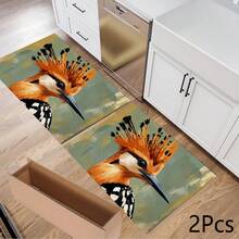 1pc Vintage Bird Print Absorbent Mat/Drying Mat For Coffee Maker, Tableware - Polyester Absorbent Desktop Protective Mat With Rubber Anti-Slip Pad, For Kitchen Counter Decor, Home Bar And Dining Table - Multicolor - View 13