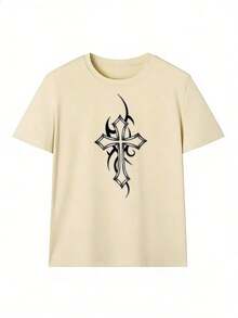 Gothic Short-Sleeve T-Shirt, A  Short-Sleeve T-Shirt For Spring And Summer 2026, Made In Mexico, 180 Grams. Cartoon Print, Couple Design, Suitable For Indoor Or Outdoor Wear. Crew Neck, Unisex, Ideal For Office And Leisure. One-Pack. - APR-P631577SLNDXZGY436 - 查看 2