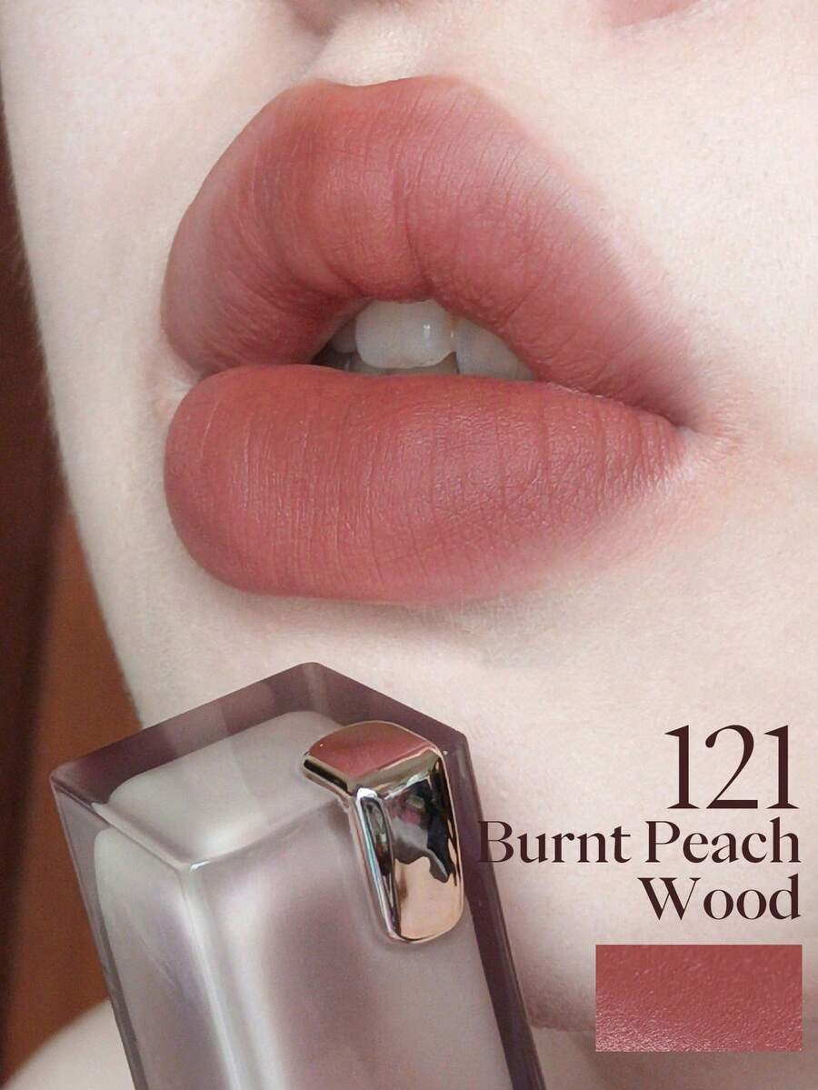JOOCYEE MUDDY ROUGE 啞光絲絨唇膏 持久防暈染 不沾杯 - #121 失焦桃木 - 查看 1
