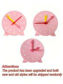 1 pieza Reloj digital con patrón de enseñanza, modelo de enseñanza multifuncional simple, adecuado para preescolares y niños que aprenden, útiles escolares - Amarillo - Ver 6