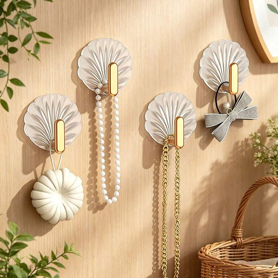 Bộ 1/2/3/4/5/8/10/20 móc treo mạ vàng sang trọng, không cần khoan lỗ để lắp đặt, móc treo chống thấm nước cho nhà bếp và phòng tắm, móc dán đa năng chịu tải cao.