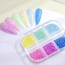 1mm Colorful Mini Nail Diamonds, 3D Resin Gems, Suitable For DIY Manicure, Mixed Color Nail Decorations, Sparkling Diamond Nail Accessories, Suitable For Manicure Art Handmade DIY - Multicolor - View 9