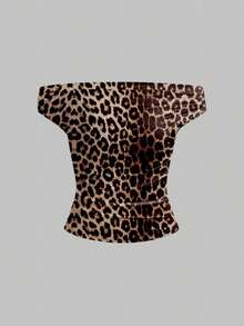 Sweetro Top casual con hombros descubiertos y pliegues de unicolor, otoño - Multicolor 10 - Ver 4
