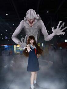 1件齐本里香cosplay蓝色连衣裙，动漫cosplay - 彩色 - 查看 5