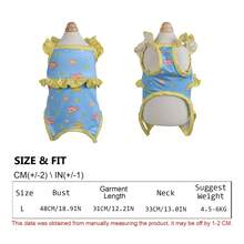 1pc Dog Bikini Swimwear, UV Protection & Cooling Pet Clothes For Summer, Cute Ruffle Design For Poodle & Small Dogs Outdoor Water Beach Accessory - Blue - View 10