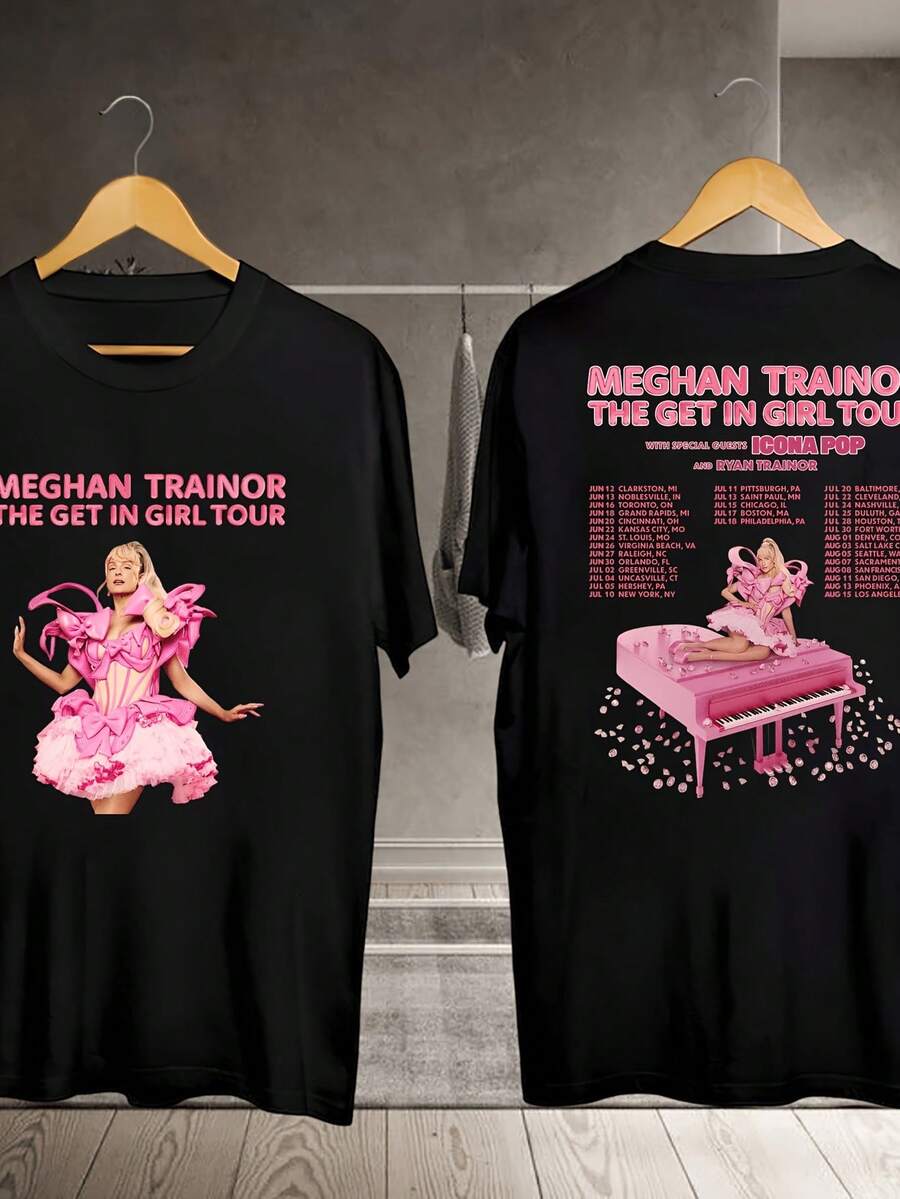 Meg Trainor Graphic Shirt Meg Trainor The Get In Girl Tour 2026 Shirt Meg Trainor Fan Gift Meg Trainor Merch Meg Trainor - Black - View 1