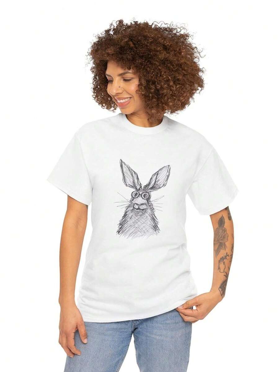 Esquema de liebre de ojos grandes T1S1Hirt Dibujo a lpiz de conejo T1EE