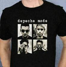 Camiseta de manga corta negra para hombre de la banda , todas las tallas S-5XL XX924 - Negro - Ver 1