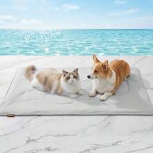 ZOMISIA Premium Cooling Blanket Medium Dogs - Q-0.5 Cold Breathable Washable Pet Travel Soft Dog Summer Essentials, 30x40 - Grey + M(30x40") - View 1