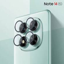 Note 15/14/13 Pro/Poco 7/8 Pro/Poco M8/Poco X8 Pro Max 鏡頭保護膜，智慧型手機鏡頭蓋，高畫質玻璃相機保護膜，3D 全覆蓋鏡頭蓋，商務黑，9H 硬度 - 黑色 - 查看 3