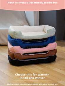1pc Pet Bed Dog Bed Cat Bed, Rectangular Washable Pet Mat For Cats And Dogs, Suitable For Kittens, Puppies And Other Pets, Cat Gift, Comfortable And Breathable, All-Season Use, Applicable For Pet Stores, Pet Hospitals, Home Living Room, Bedroom - Multicolor - View 5