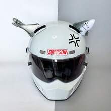 1 Stück Salzfisch Helm Dekoration, Motorradhelm mit Schnellverschluss Salzfisch/Rettich Zubehör - Verschiedenfarbig - Übersicht 1