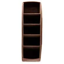 Londo Soporte para Mando a Distancia con 5 Bolsillos para Guardar DVD, BLU-Ray, TV,  o Apple TV, Piel sintética con Forro de Gamuza, Almacenamiento Delgado y Compacto para Estar o recámara - Marrn oscuro - Ver 8
