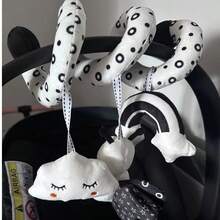 1 boneco de pelúcia em forma de burro para rede, boneco espiral macio para pendurar no carrinho de bebê de 0 a 12 meses, presente de aniversário - Multicolorido - Ver 6