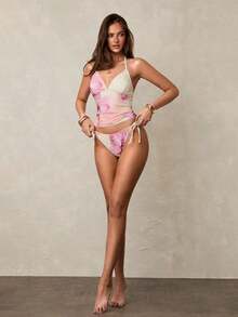 Conjunto de bikini a cuadros de cereza dulce - Multicolor - Ver 6
