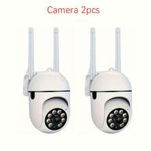 1/2/4 piezas Cámara de inalámbrica WiFi Full HD, conexión WiFi de 2.4G, tecnología avanzada de inclinación-giro-zoom, visión nocturna a todo color, audio bidireccional, seguimiento inteligente de movimiento, adecuada para monitoreo de ancianos/mascotas en interiores, cámara de para el hogar - Blanco - Ver 12