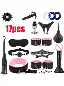 10pcs/17pcs Metal Butt Plugs, Couples Bedroom Intimate Toys, BDSM Bondage Equipment Adult Products - 套裝 - 查看 15