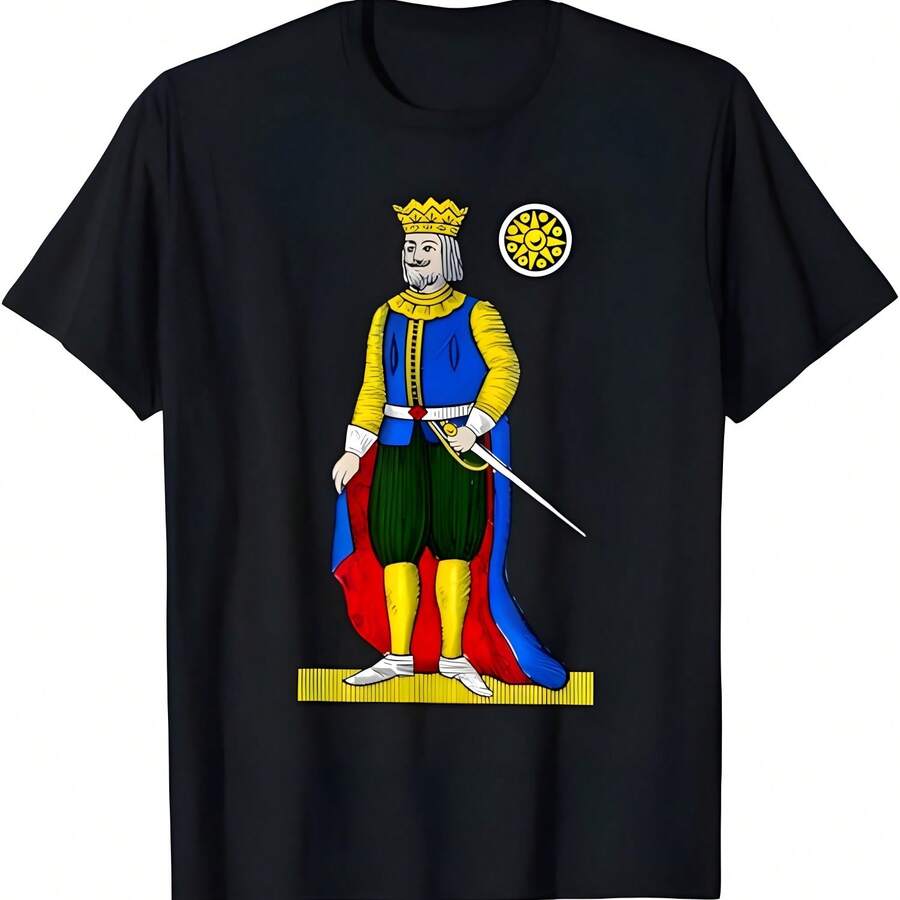 El rey del dinero [Carte Neapolitane] Las cartas de juego italianas Camiseta - Negro - Ver 1