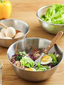 Bộ 2 tô trộn salad bằng thép không gỉ, tô rửa rau củ, rổ lọc cơm, rổ lọc đa năng và tô trộn, thích hợp để rửa rau củ, trái cây, cơm, an toàn khi rửa bằng máy rửa chén và chống gỉ. - Nhiều màu - Xem 10