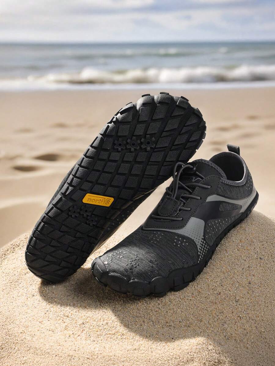 Men's Water Shoes Barefoot Athletic Lightweight Sports Aqua Shoes Outdoor Swim Fishing Hiking Diving Surf Walking Water Shoe - 深灰色 - 查看 1