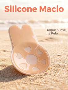 Kit Cobertura para Mamilos Silicone Adesivo Invisível – 4 Pares Protetor Mamilar Reutilizável, Sem Marcas, Respirável e Hipoalergênico para Decotes e Looks Sem Sutiã - Preto - Visão 3