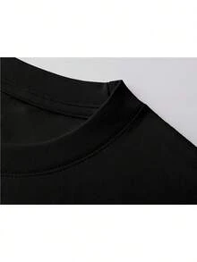 Camiseta Casual de Mujer con Estampado de Logo en Negro, Estilo Paris Streetwear Y2k Camiseta Camisa De - Negro - Ver 5