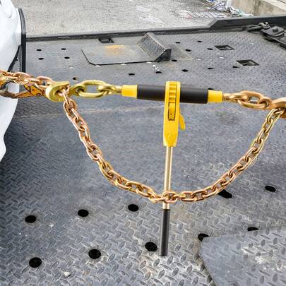 VEVOR Ratchet Chain Binder 2PCS, 0.9-1.2 Cm Heavy Duty Load Binders, With G80 Chains 5443 Kg Secure Load Limit, Labor-Saving Anti-Skid Handle, Tie Down Hauling Chain Binders For Flatbed Truck Trailer
