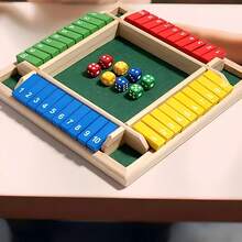4-Sided Flip Number Toy, Family Dice Game, 4-Player Interactive Party Board Game - Multicolor - View 1