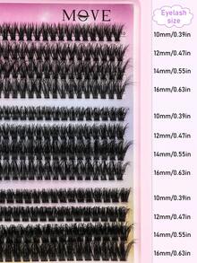 240片分段式假睫毛 3款 (50D+60D+80D) 誇張凌亂感貂毛睫毛簇 適合居家或戶外使用 適用於日常生活、婚禮、派對、音樂節等 - D - 查看 4