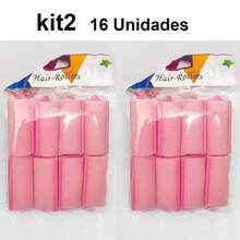 Set Of 8 Sponge Hair Styling Bobs, 7cm Long, 3cm Diameter, DIY Pink, Doesn't Snag Hair, Simple. - 粉色 - 查看 11