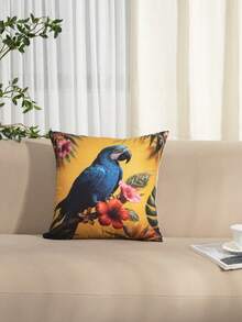 2/4pcs Vivid 3D Tropical Bird Print Pillow Covers, Colorful Parrot & Toucan With Mango Flower Pattern Decorative Cushion Covers, Boho Summer Jungle Theme Indoor Outdoor Patio Home Decor Pillow Shams, Pillow Insert Not Included - Multicolor - View 9