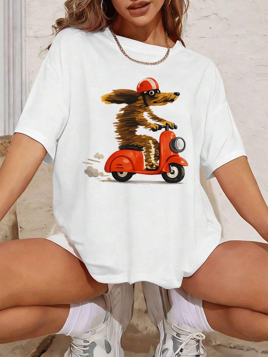 Dam-T-shirts - Vitt - Visa 1