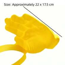 1 pieza Sombrero visera con forma de mano, sombrero de sol creativo y divertido con diadema de palma, sombrero de sol ajustable y giratorio multifuncional para protección solar en actividades al aire libre, adecuado para primavera, verano, otoño, festivales, fiestas, duradero y práctico. - Amarillo - Ver 8